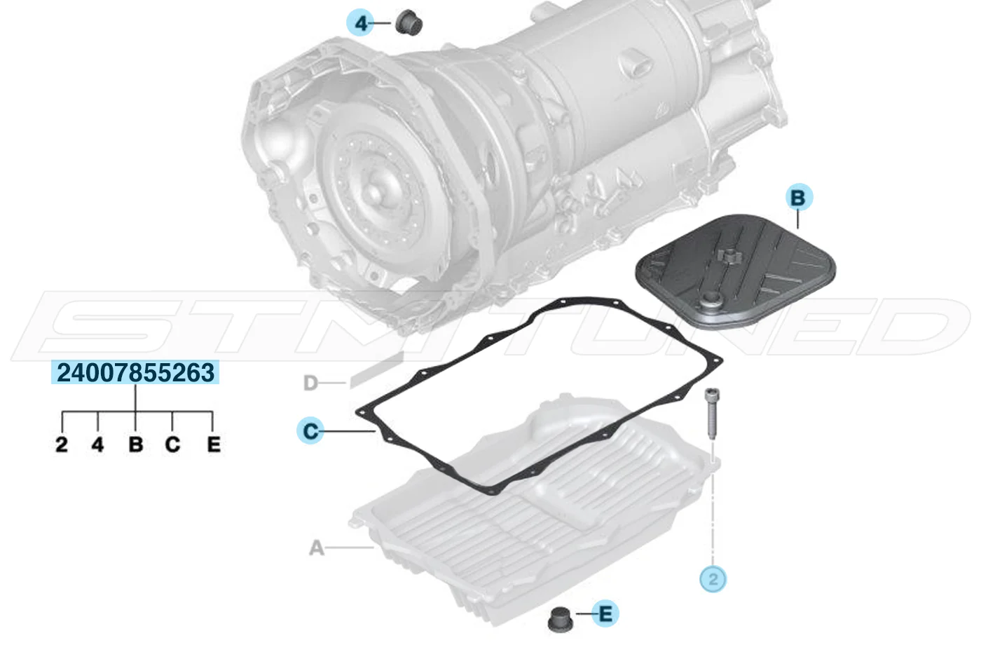 BMW OEM ZF8 Auto Trans Filter Kit G8X M2 M3 M4 (24007855263) - Image 2
