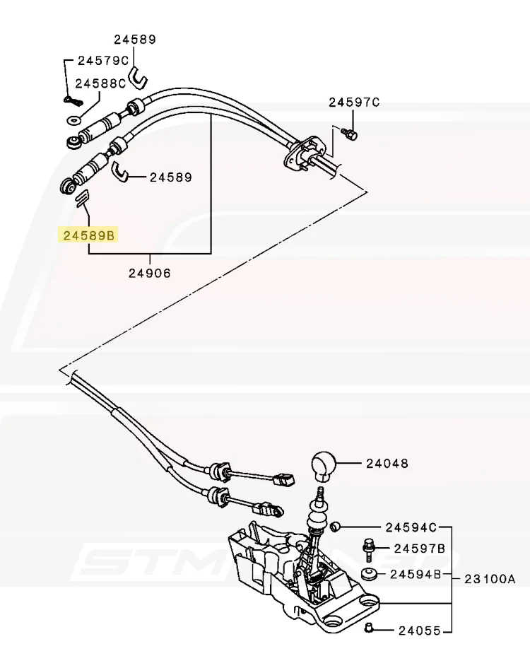 Mitsubishi OEM Shifter Cable Link Clip for Evo 8/9 MR / Evo X GSR (2460A042) - Image 5
