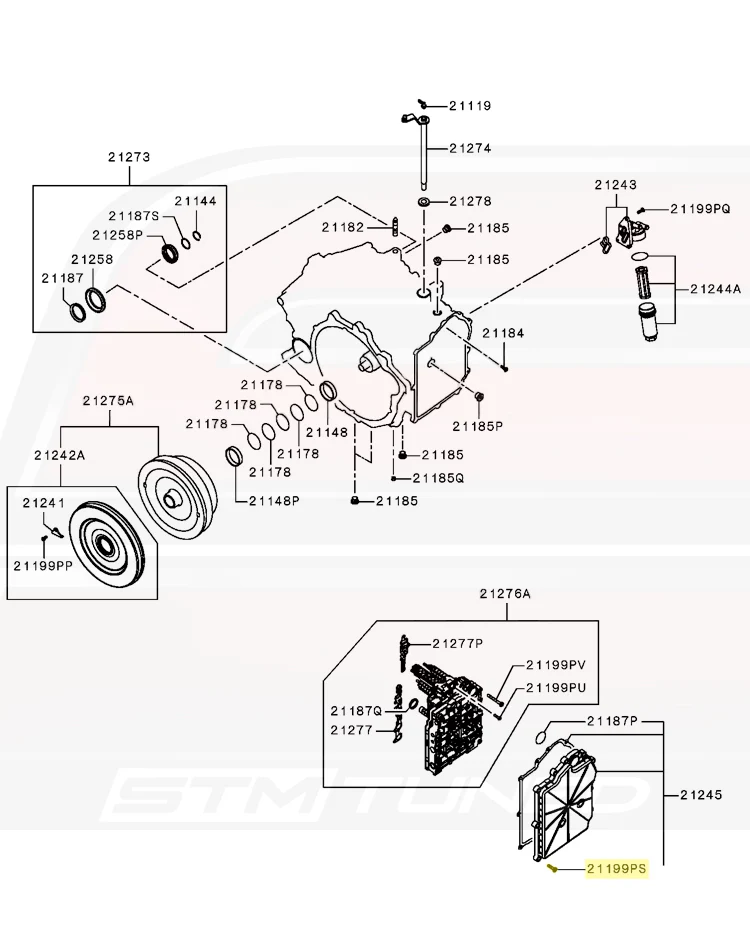 Mitsubishi OEM SST Transmission Case Cover Bolt for Evo X MR (2502A028) - Image 3