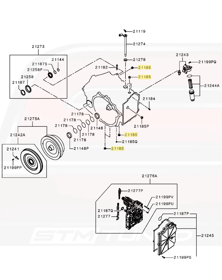 Mitsubishi OEM Transmission Fill/Drain Plug for SST Evo X MR (2502A039) - Image 4