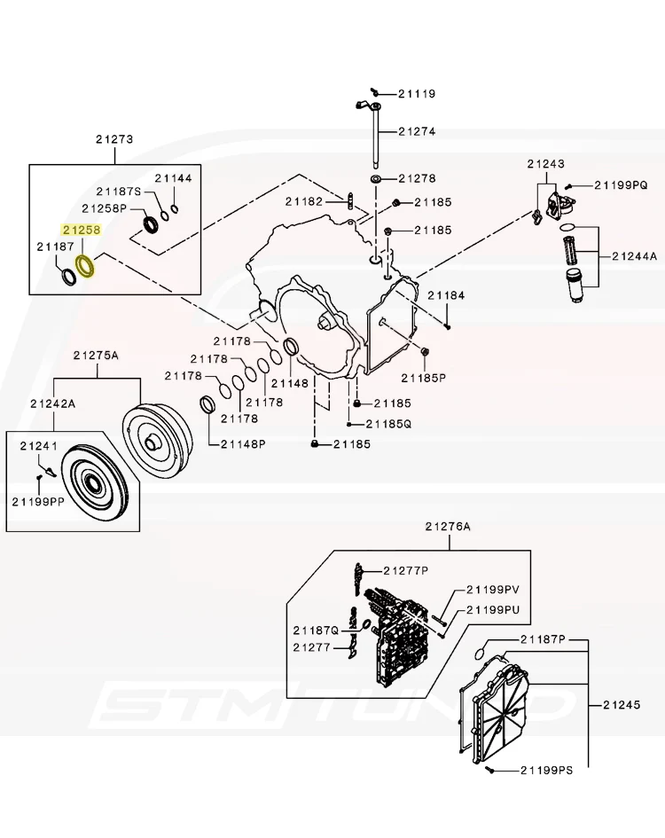 Mitsubishi OEM SST Transmission Seal for Evo X MR (2509A003) - Image 4