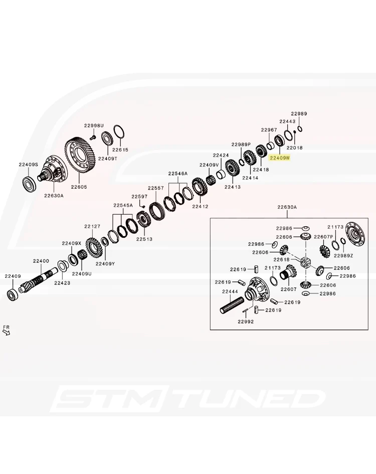 Mitsubishi OEM Transmission Shaft Bearing for Evo X (2522A074) - Image 4