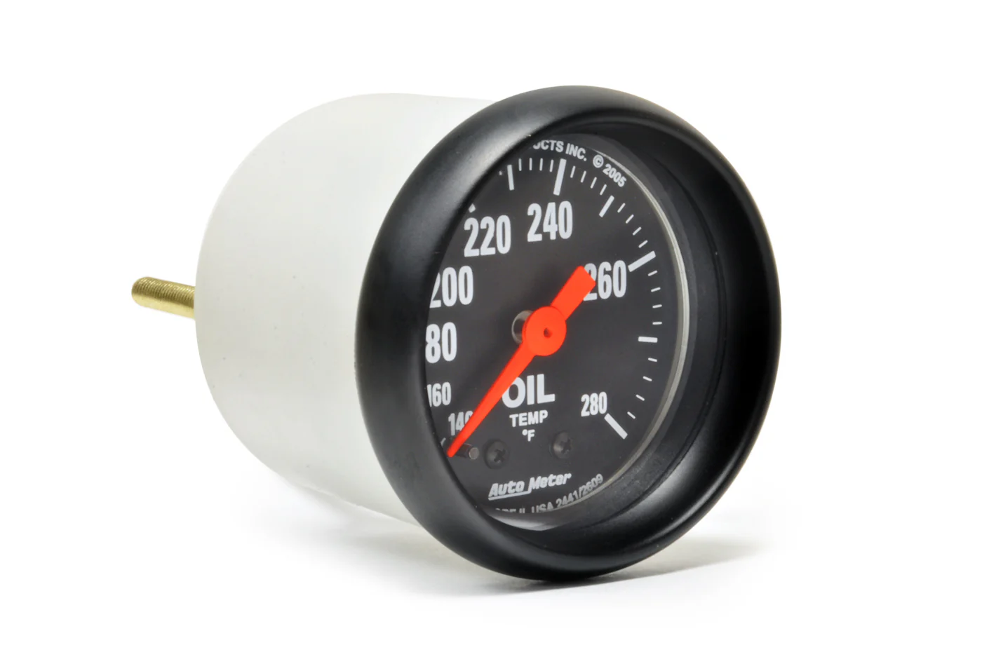 AutoMeter 52mm Z-Series Oil Temp Gauge, 140-280°F, Mechanical (2609)