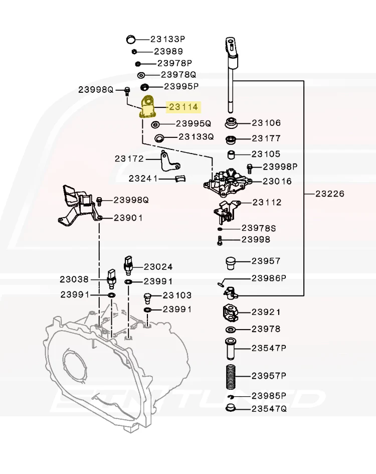 Mitsubishi OEM Gear Selector Support Bracket for Evo X (2640A037) - Image 4