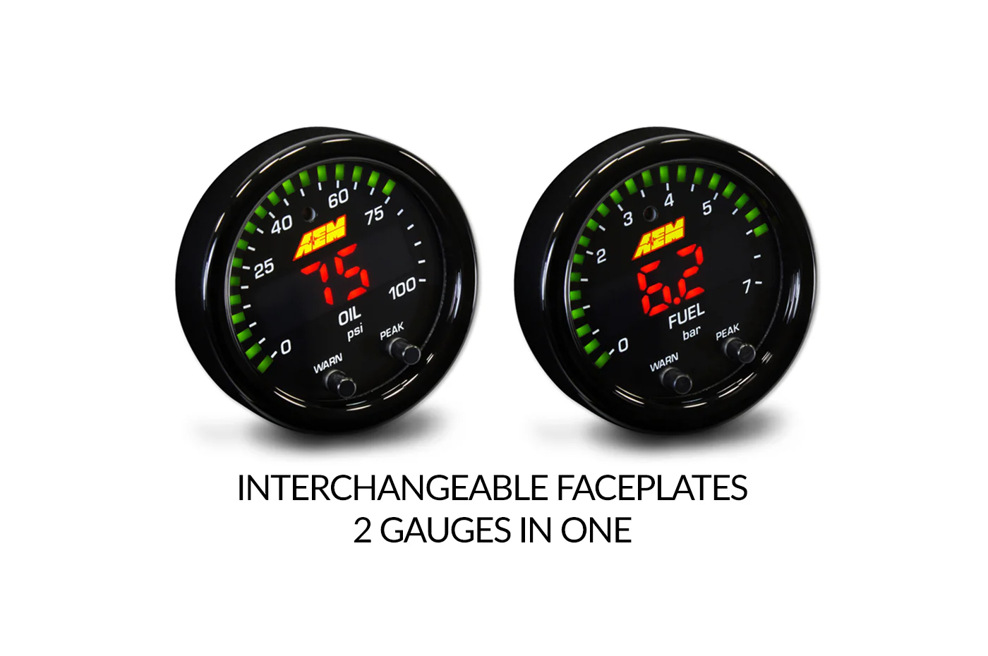 AEM X-Series Oil Fuel Pressure Gauge (30-0301) - Image 3
