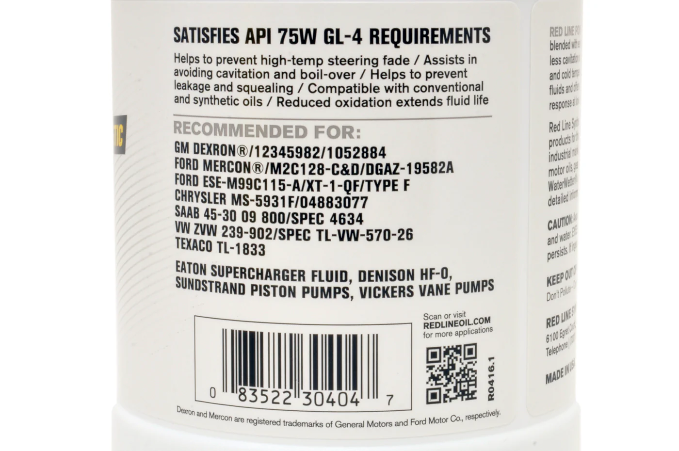 Red Line Power Steering Fluid (30404-1) - Image 2