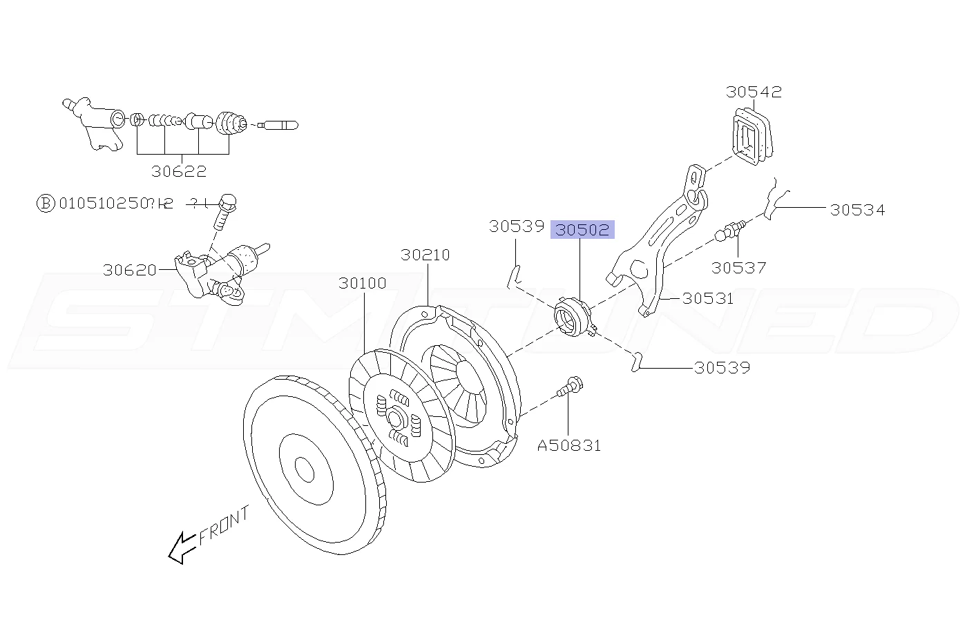 Subaru OEM Throw Out Bearing for 2006-2022+ WRX (30502AA160) - Image 4
