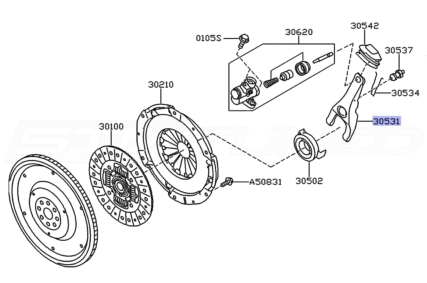 Subaru OEM Clutch Fork for 2006-2022+ WRX (30531AA180) - Image 2