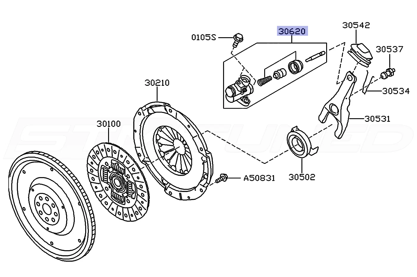 Subaru OEM Clutch Slave Cylinder for 2022+ WRX (30620AA230) - Image 2