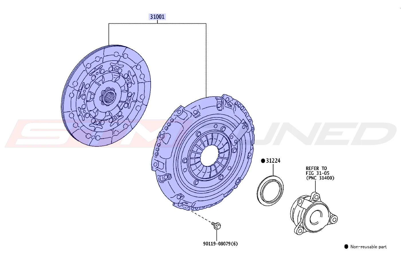 Toyota OEM Clutch Rebuild Kit for Corolla GR (3100152011) - Image 2