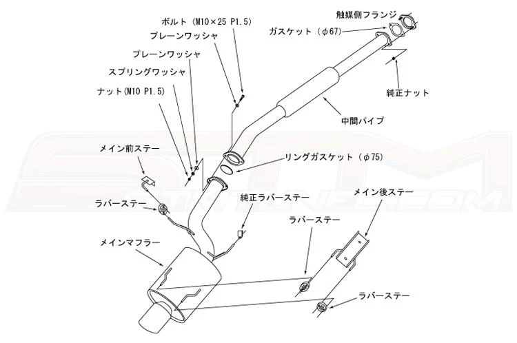 HKS Super Turbo Stainless Exhaust for Evo 7/8/9 JDM IX Bumper (31029-AM001) - Image 4