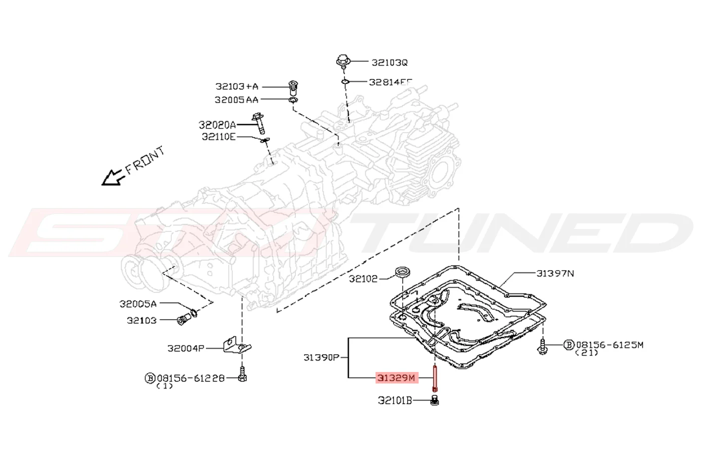 Nissan OEM Transmission Oil Pan Drain Tube for R35 GTR (31329-KB50A) - Image 2