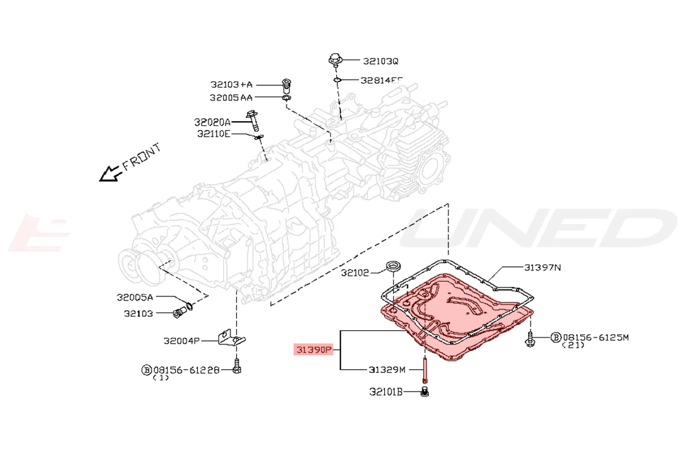 Nissan OEM Transmission Oil Pan for R35 GTR (31390-6AV0A) - Image 2