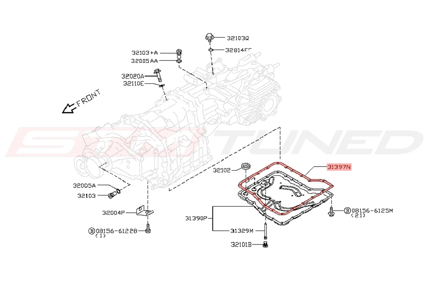 Nissan OEM Transmission Oil Pan Gasket for R35 GTR (31397-JF00A) - Image 2