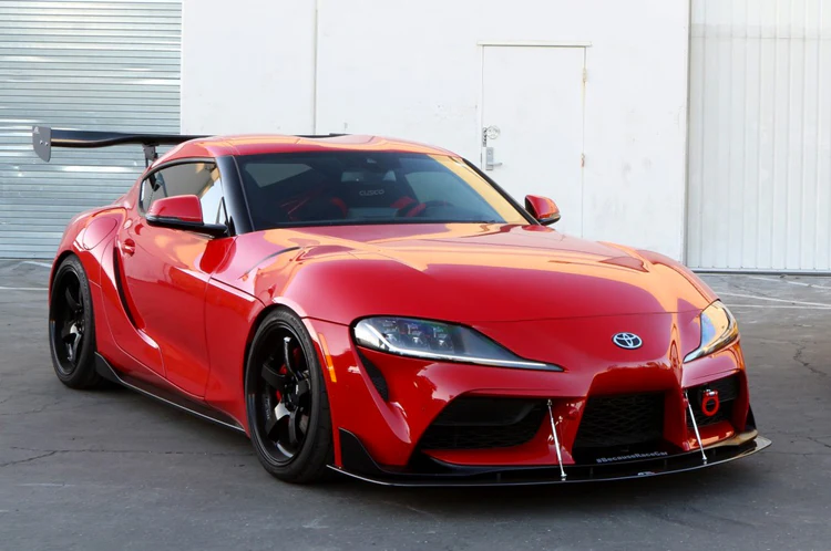 APR Carbon Fiber Front Wind Splitter with Rods for 2020+ Supra GR (CW-330020) - Image 3
