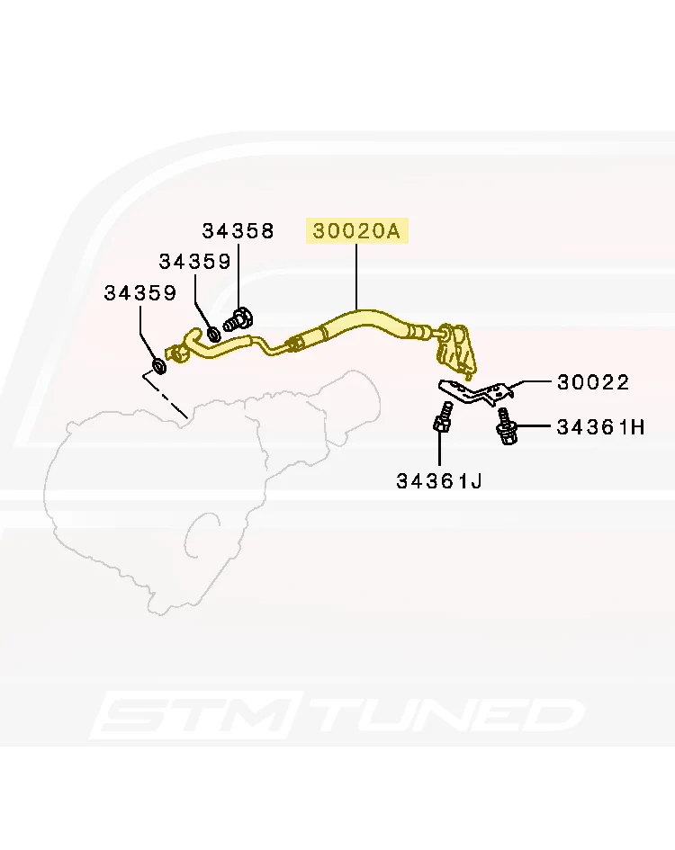 Mitsubishi OEM Transfer Case Feed Line for Evo X (3520A047) - Image 4