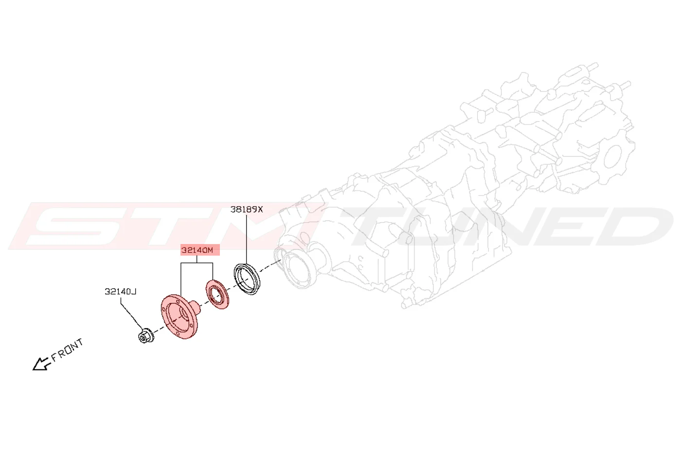Nissan OEM Transfer Case Output Companion Flange for R35 GTR (38210-JF00C) - Image 2