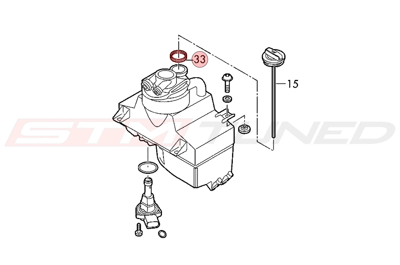 Audi OEM Oil Cap Seal for R8 Huracan (420115359) - Image 2