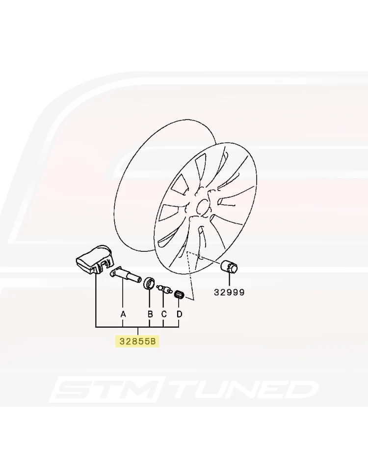 Mitsubishi OEM TPMS Sensor for 2011-2015 Evo X (4250B975) - Image 5
