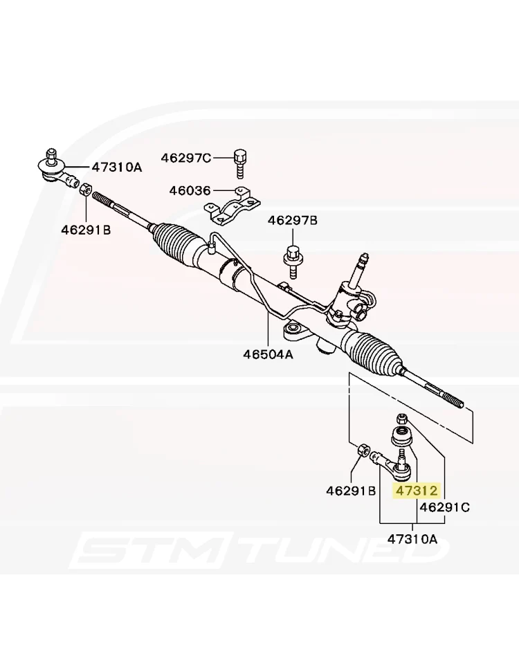 Mitsubishi OEM Outer Tie Rod End Cover for Evo 1-9 DSM 3000GT (48522W000P) - Image 5