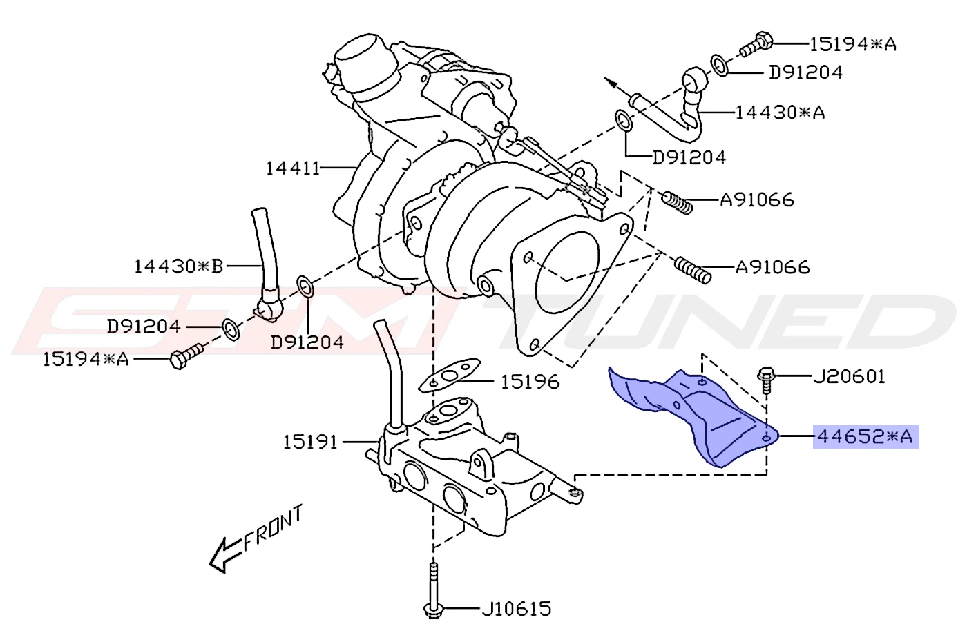 Subaru OEM Turbo Heatshield Lower Cover for 2022+ WRX (44652AB840) - Image 2