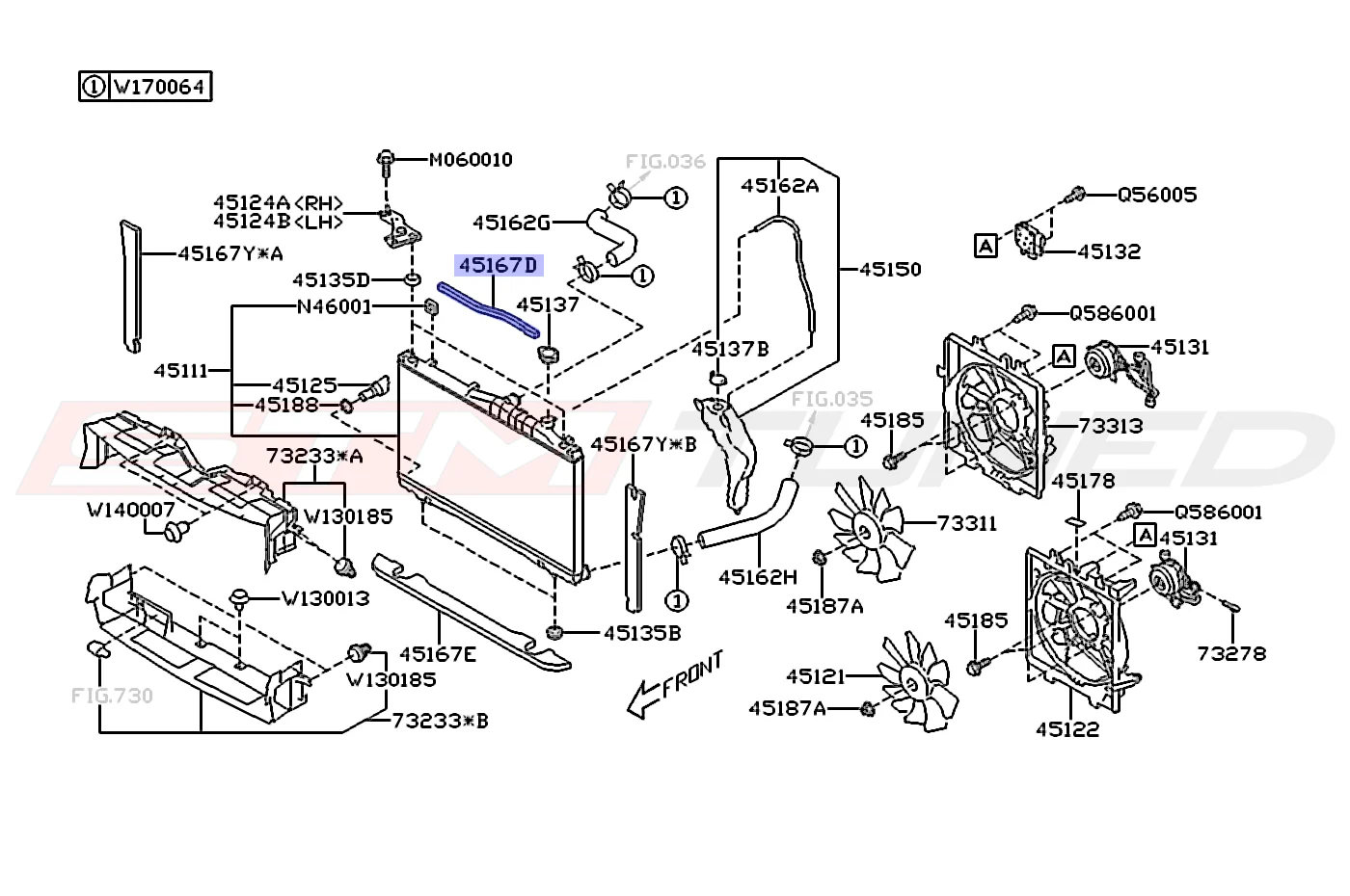 Subaru OEM Radiator Foam Packing Upper for 2022+ WRX (45167VC000) - Image 2