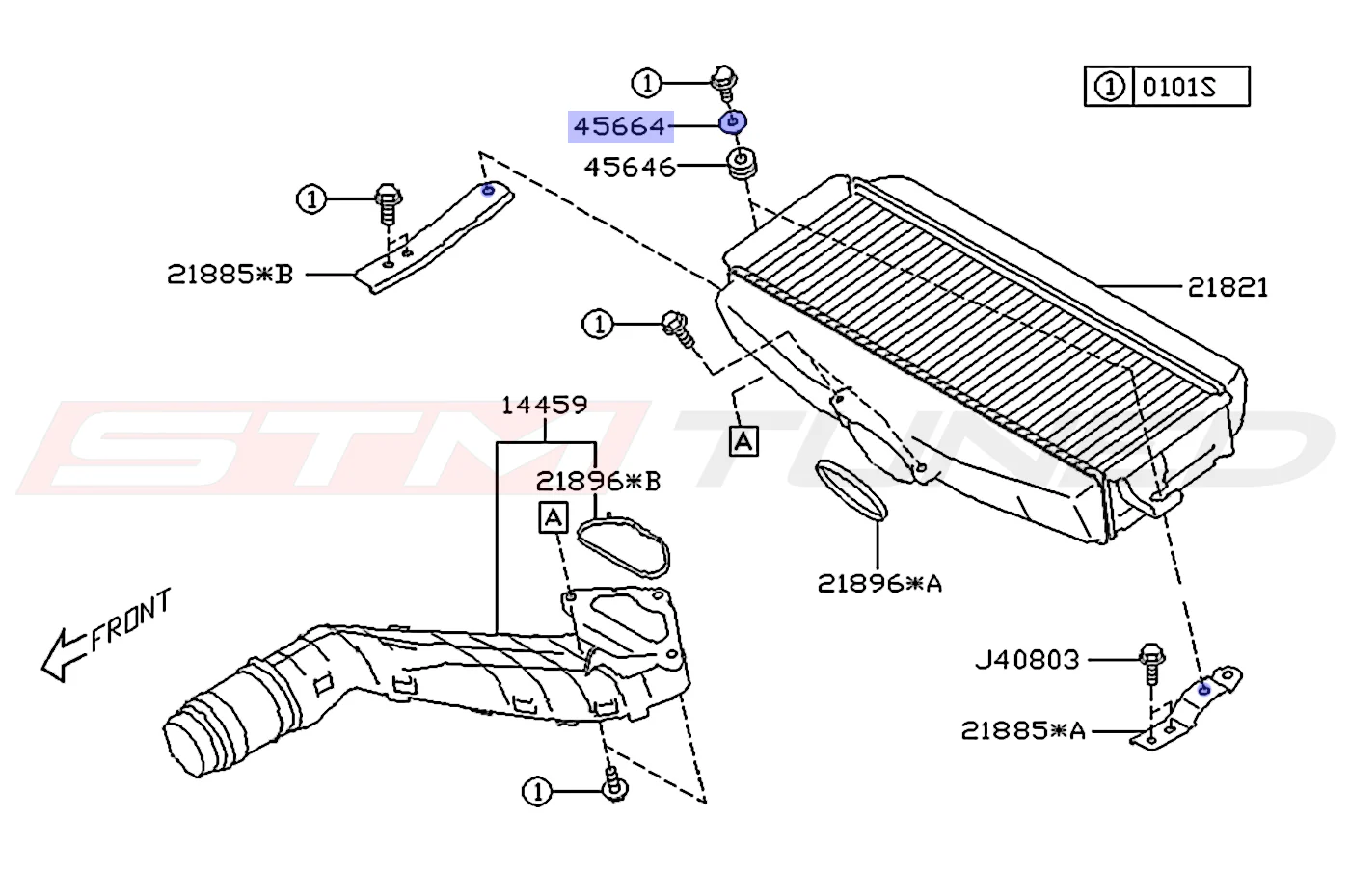 Subaru OEM Intercooler Grommet Spacer for 2022+ WRX (45659AA000) - Image 3