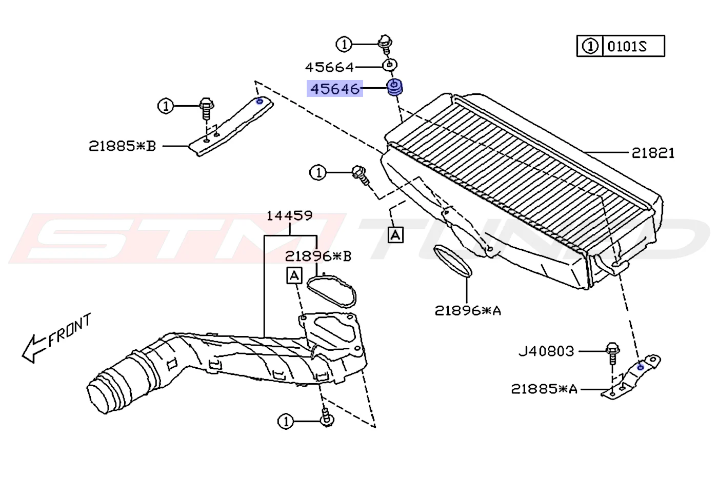 Subaru OEM Intercooler Grommet for 2022+ WRX (45668AA000) - Image 3