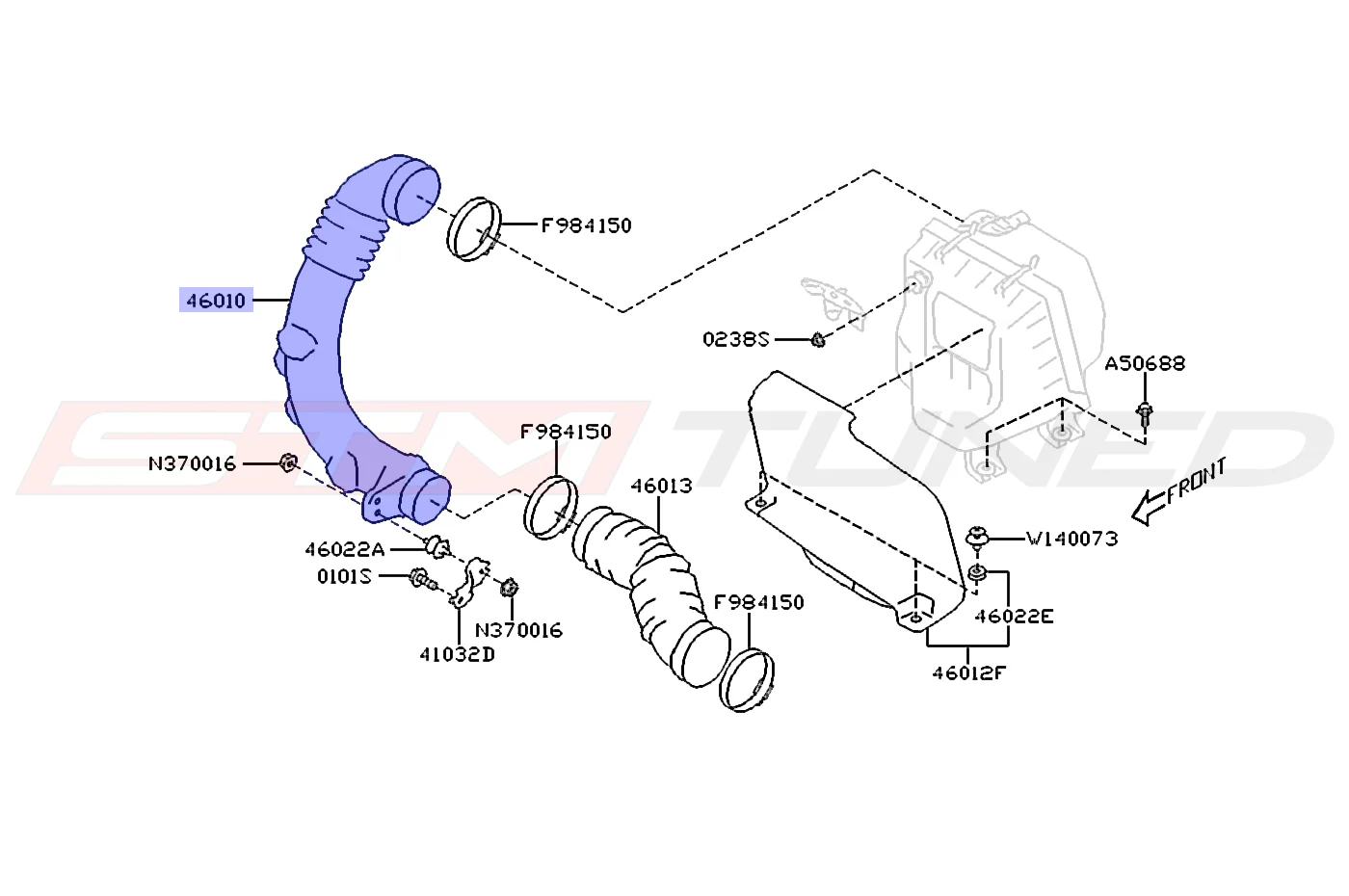 Subaru OEM Intake Air Box Hose for 2022+ WRX (46011VC000) - Image 5