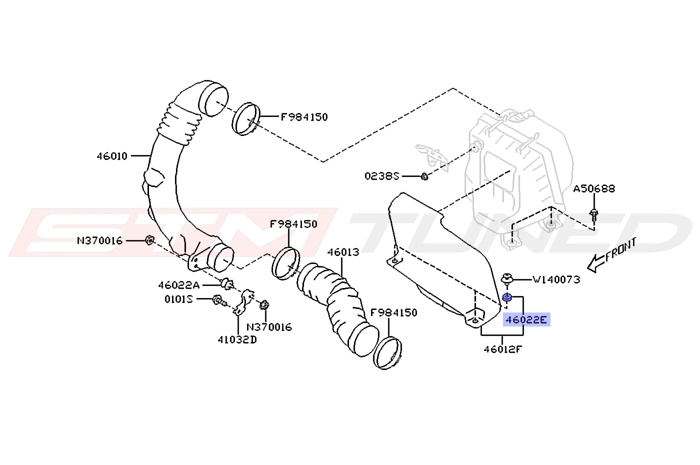 Subaru OEM Air Intake Guide Cushion for 2022+ WRX (46022AL020) - Image 2