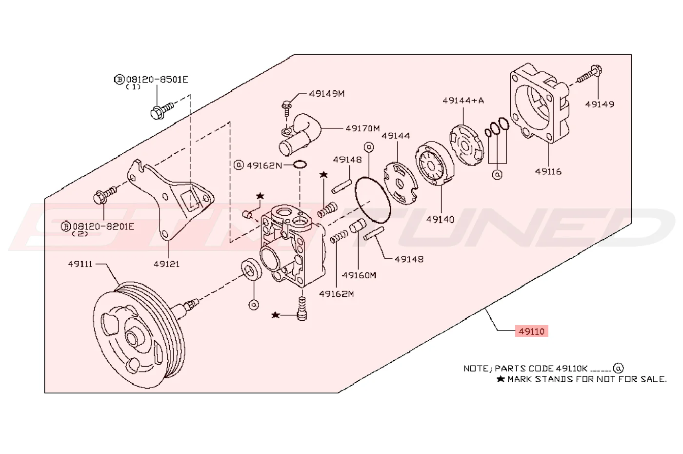 Nissan OEM Power Steering Pump for 2015+ R35 GTR (49110-63B0A) - Image 2