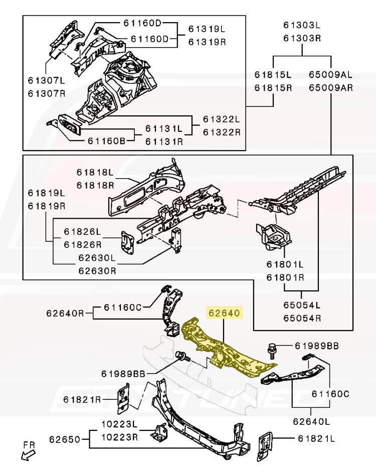 Mitsubishi OEM Upper Headlight Support for Evo X (5256A809) - Image 4