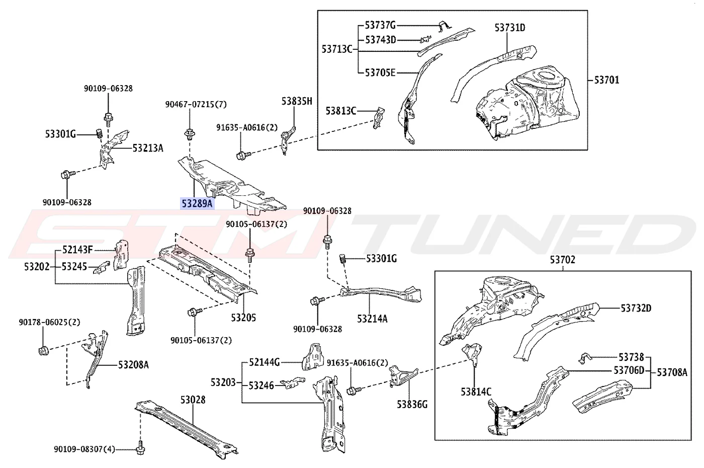 Toyota OEM Radiator Shroud for GR Corolla (5328912110) - Image 4