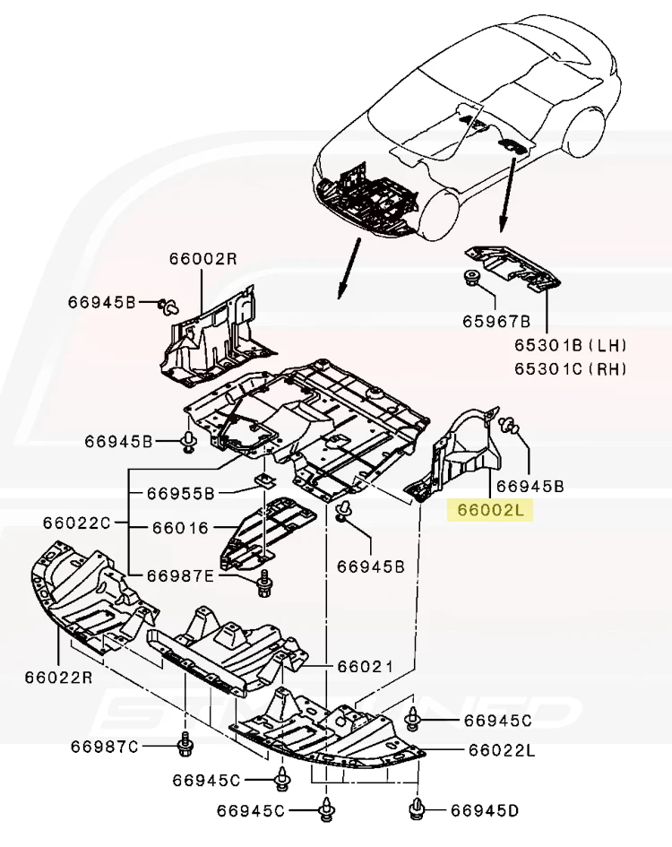 Mitsubishi OEM Engine Splash Shield LH for Evo X (5379A085) - Image 7