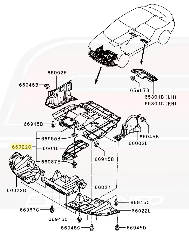 Mitsubishi OEM Engine Undertray for Evo X (5379A167) - Image 8