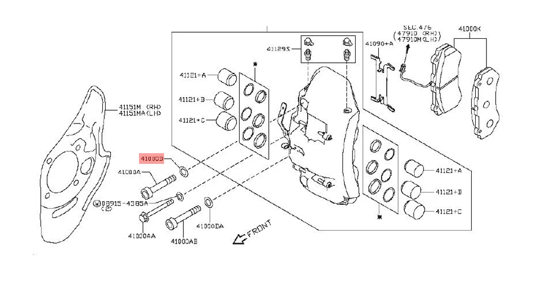 Nissan OEM Rear Caliper Washer for R35 GTR (54622-1BA0A) - Image 3