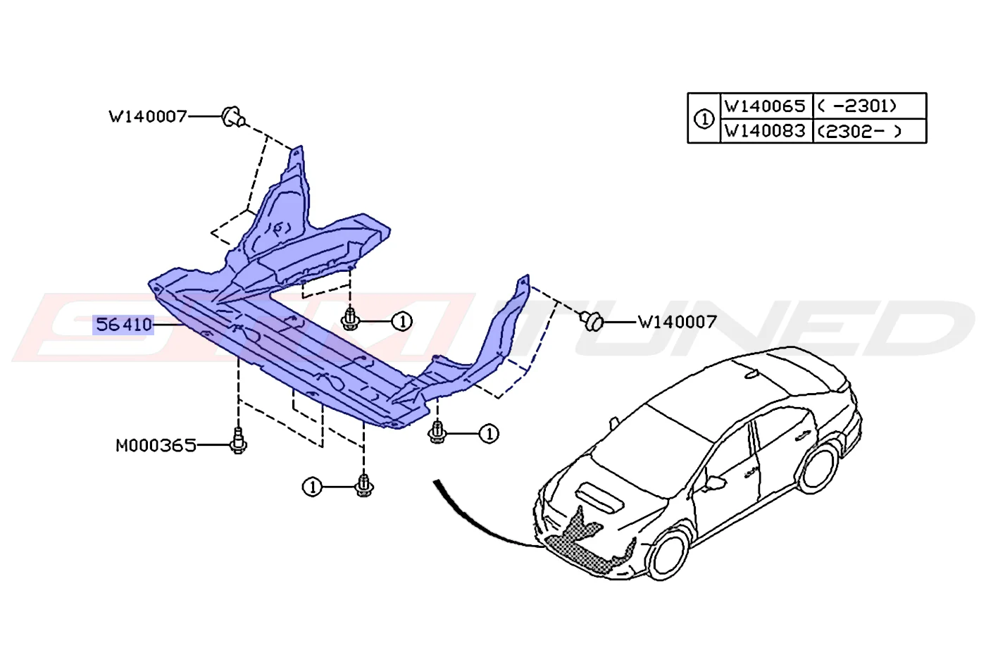 Subaru OEM Engine Under Cover for 2022+ WRX (56410VC010) - Image 8