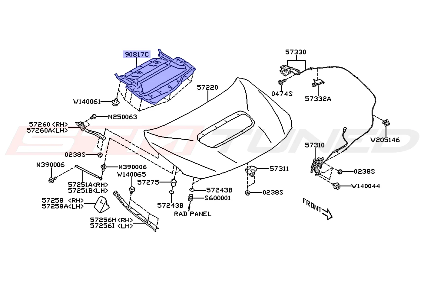 Subaru OEM Hood Duct for 2022+ WRX (57253VC011) - Image 4