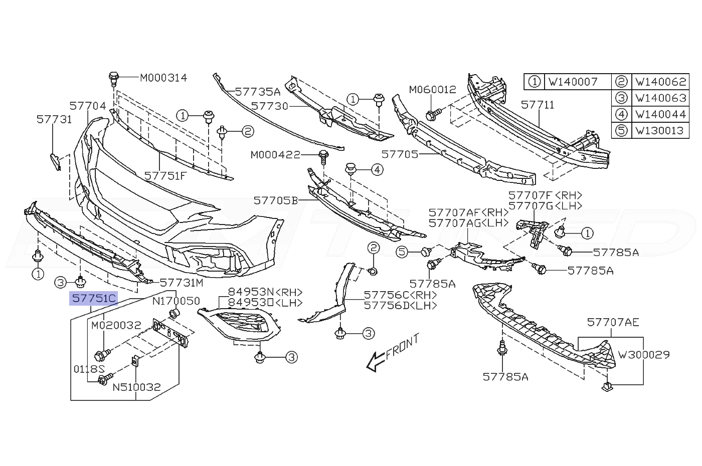 Subaru OEM Front License Plate Bracket for 2022 WRX (57751VC210) - Image 5