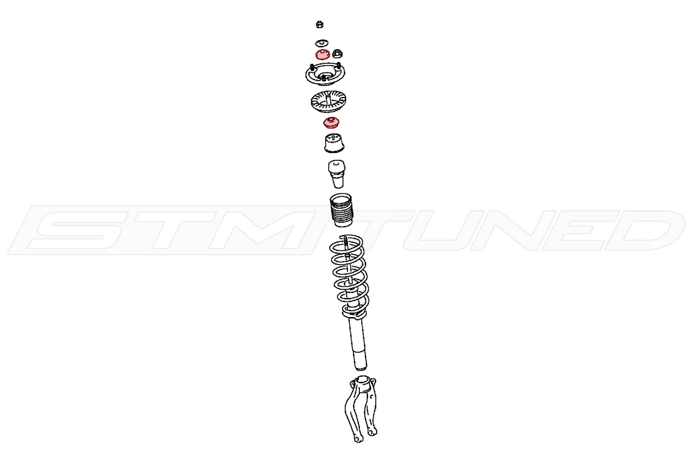 Energy Suspension Front Upper Shock Bushings for 2G DSM (5.8103G) - Image 3