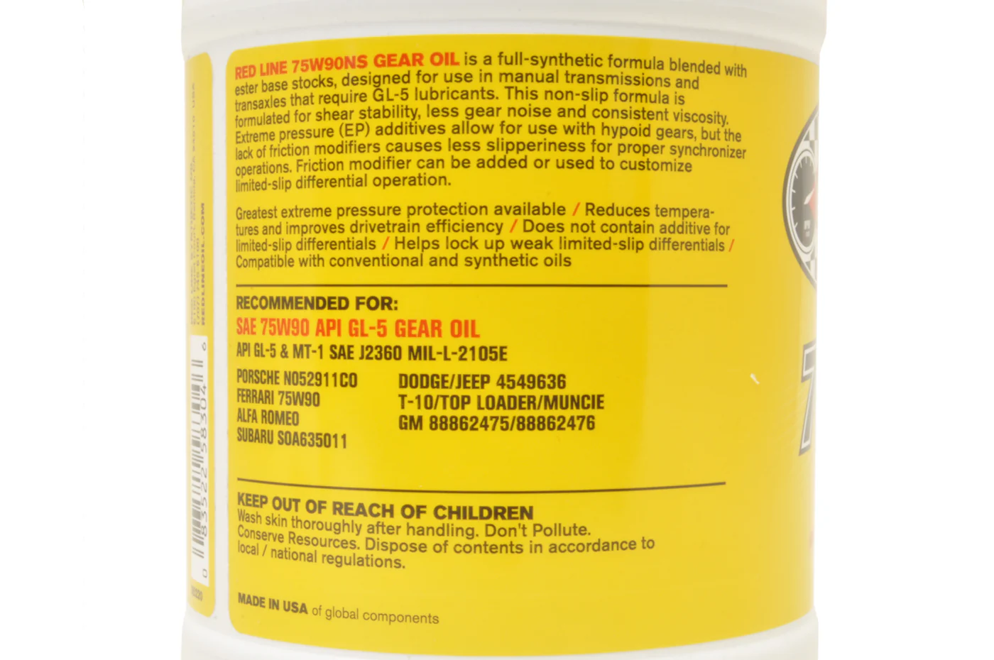 Red Line 75W90NS GL-5 Gear Oil - Image 3