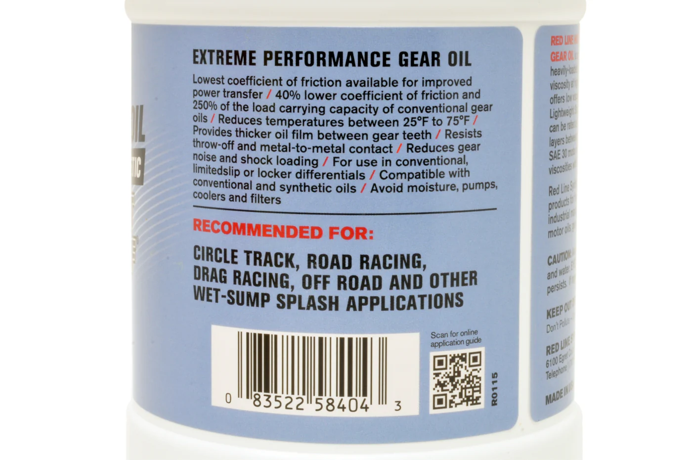 Red Line Lightweight ShockProof Gear Oil (58404-1) - Image 2