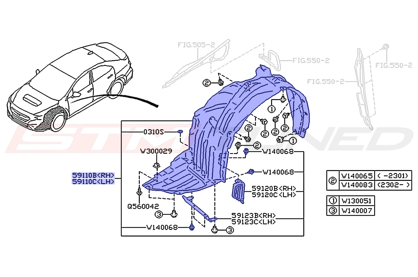Subaru OEM Front Fender Liner for 2022+ WRX - Image 4