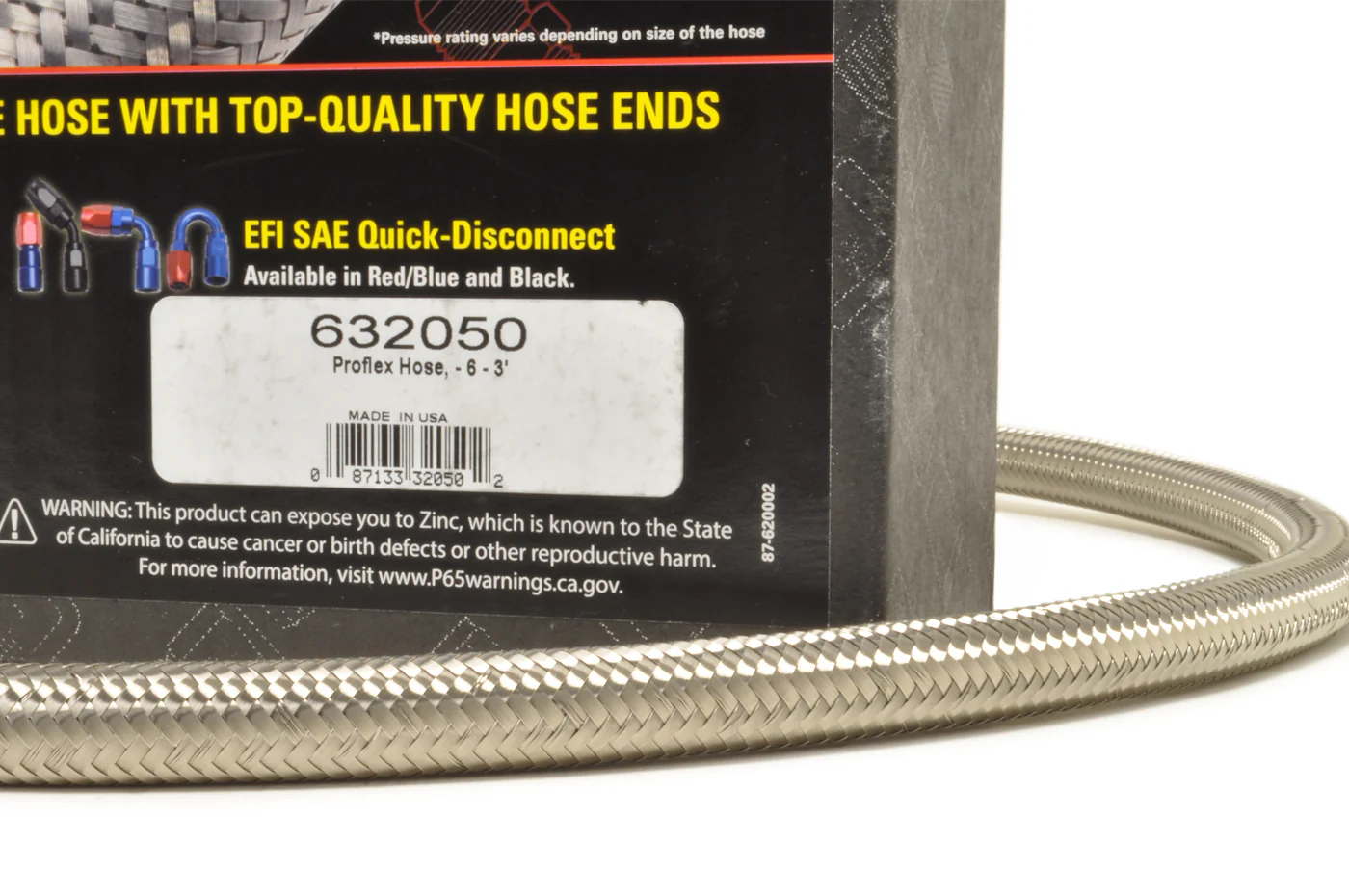 Russell ProFlex Braided Stainless Hose -6AN 3 Foot (632050) *Out of Stock* - Image 2