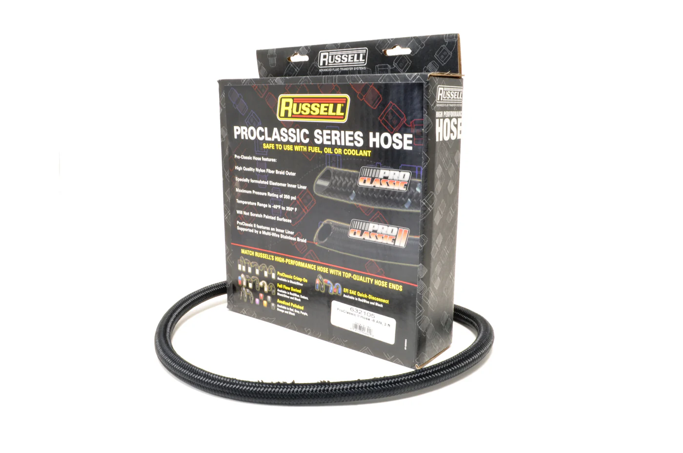 Russell ProClassic II Black Nylon Hose -8AN 3 Foot (632105) *Out of Stock* - Image 2