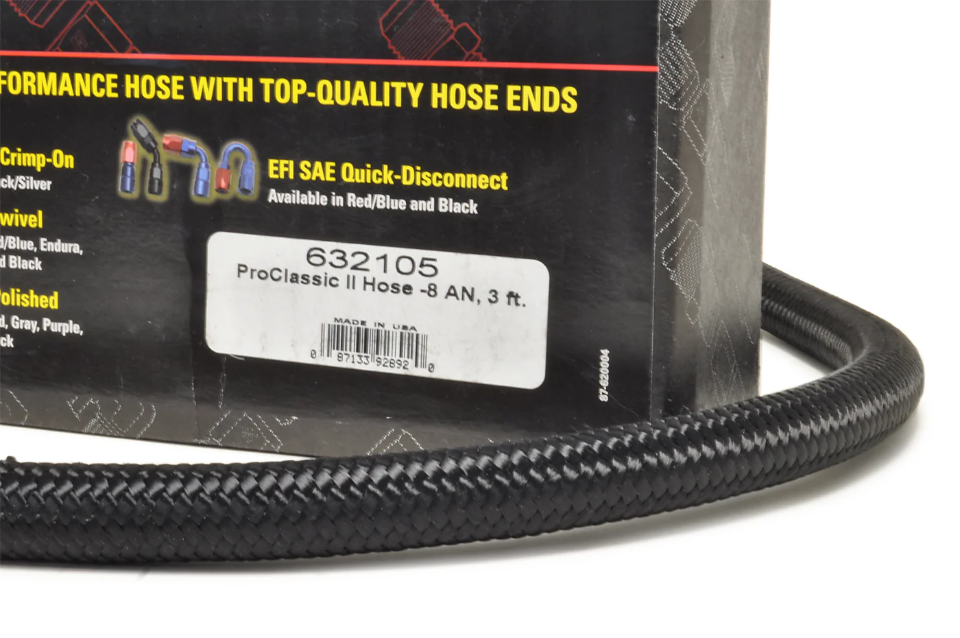 Russell ProClassic II Black Nylon Hose -8AN 3 Foot (632105) *Out of Stock* - Image 3