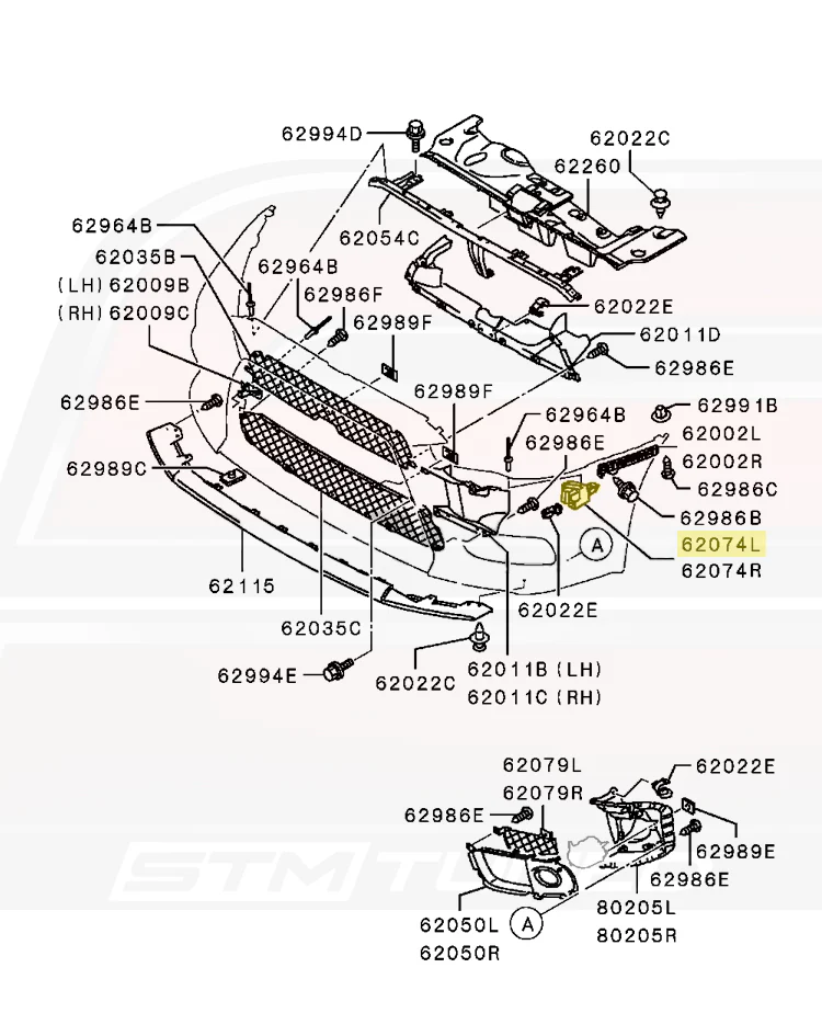Mitsubishi OEM Front Bumper Support LH for Evo X (6400A851) - Image 5