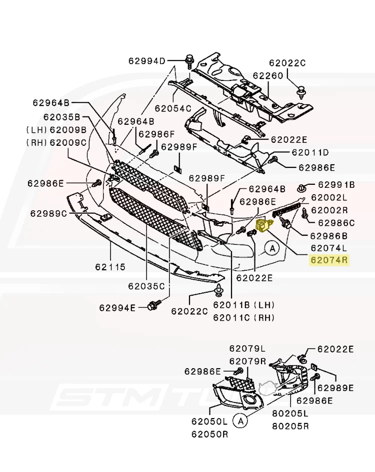 Mitsubishi OEM Front Bumper Support RH for Evo X (6400A852) - Image 5