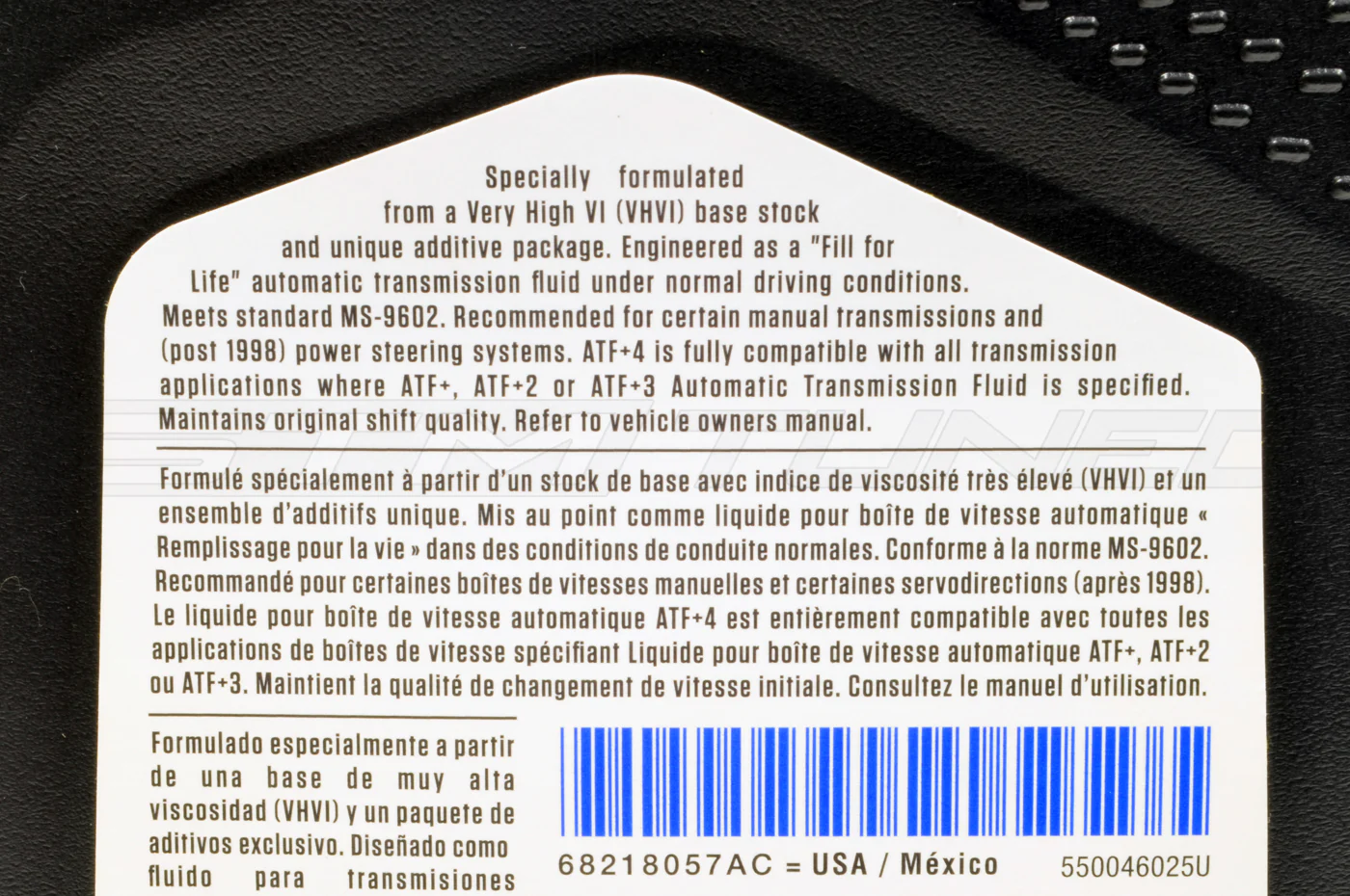 Mopar Automatic Transmission Fluid ATF+4 (68218057AC) - Image 3