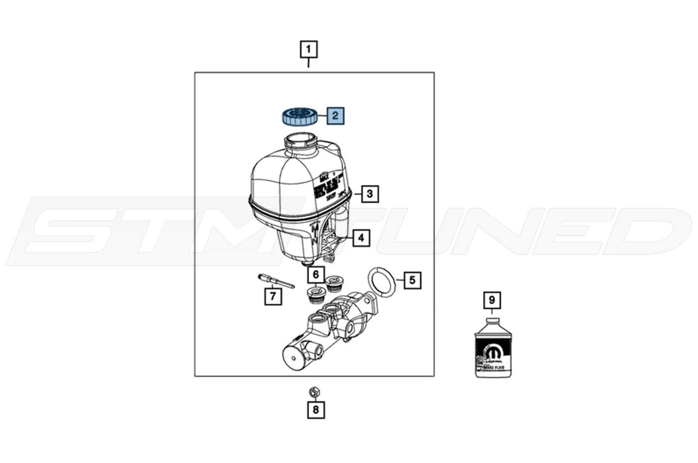 Mopar Brake Fluid Master Cylinder Cap for 2021+ Ram TRX (68398161AA) - Image 4